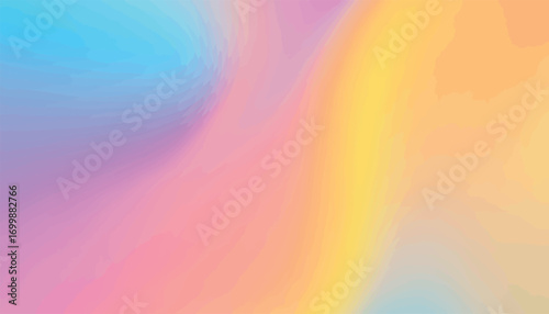 Dreamy holographic abstract background with a vibrant blend of soft pastel gradient colors
