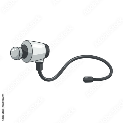 Wireless earbud with sleek design and flexible rubber cable  
