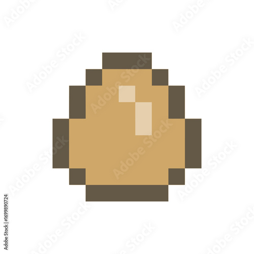 brown chicken egg pixel art