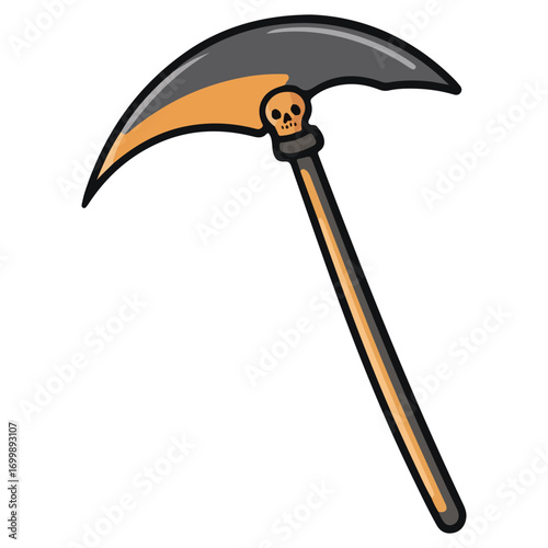 death's scythe, costume, halloween, festival, vector, transparent background, weapon, tool, isolated, sharp