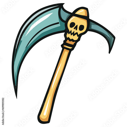 death's scythe, costume, halloween, festival, vector, transparent background, weapon, tool, isolated, sharp