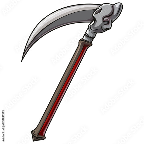 death's scythe, costume, halloween, festival, vector, transparent background, weapon, tool, isolated, sharp