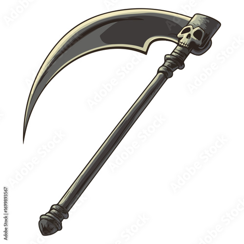 death's scythe, costume, halloween, festival, vector, transparent background, weapon, tool, isolated, sharp