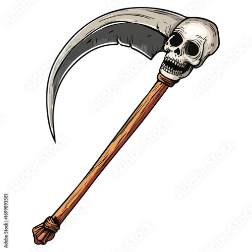 death's scythe, costume, halloween, festival, vector, transparent background, weapon, tool, isolated, sharp