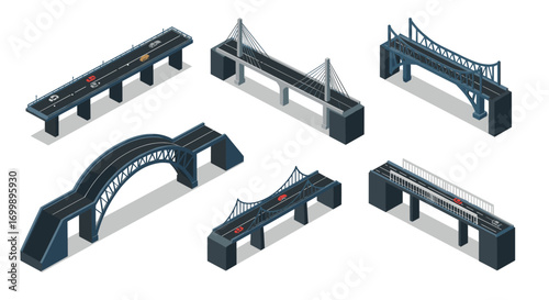 Isometric bridge collection: modern and classic bridge designs