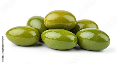 Wallpaper Mural Pile of green olives on a white background with natural light Torontodigital.ca