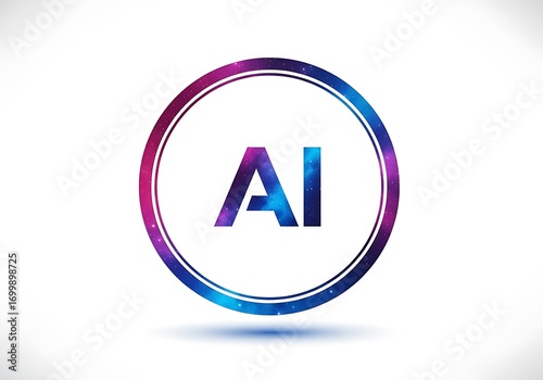 Free Download Vibrant ai logo concept with colorful gradient circle symbolizing innovation and technology - GFXLoad
