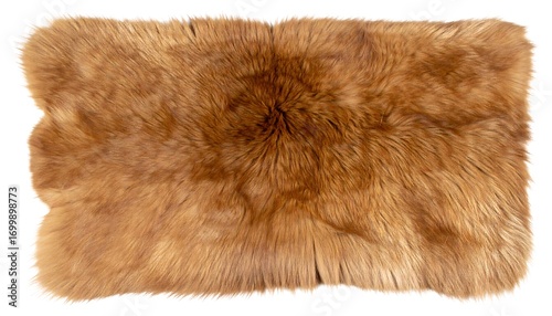 Faux fur rug, light brown