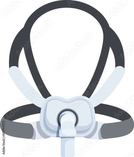 Cpap mask providing non invasive ventilation, ensuring continuous positive airway pressure for improved sleep quality