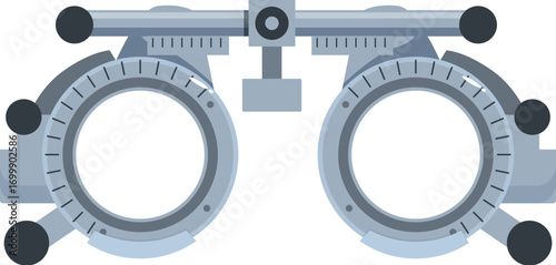 Medical phoropter measuring eyesight, helping ophthalmologists provide accurate vision correction