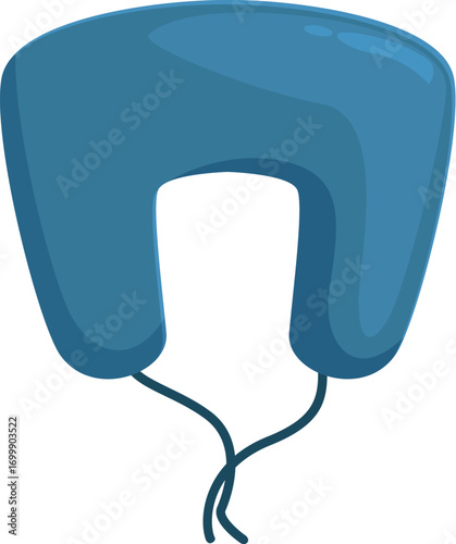 Comfortable blue travel pillow ensuring relaxing travel experience