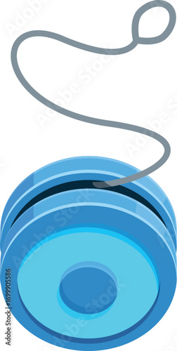 Classic blue yo yo spinning, a symbol of fun, skill, and childhood nostalgia