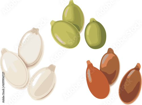 pistachio nuts isolated on white