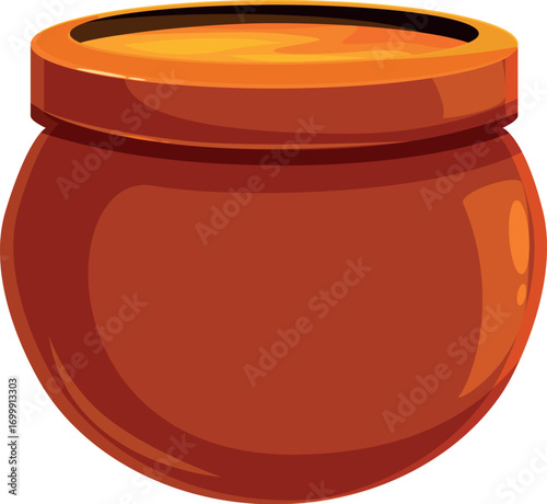 Honey filling a clay pot, representing natural sweetness and homemade goodness