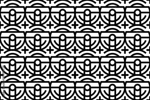 monochromatic pattern template design use black solid color isolated on white background