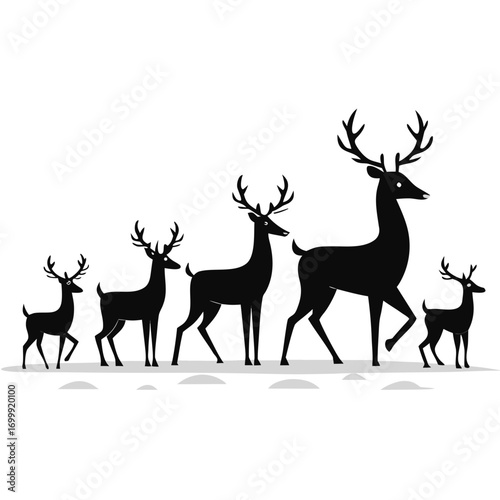 deer silhouette vector illustration