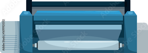 Wide format industrial plotter printing paper rolls, modern digital printing machine for large scale production