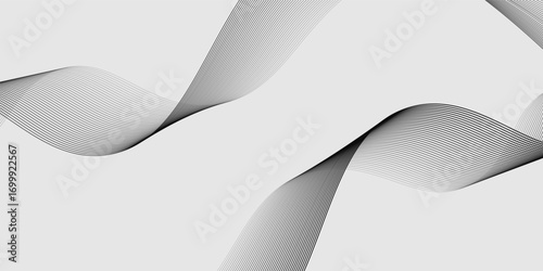 Abstract black wave stripes background. Two stripes pattern.