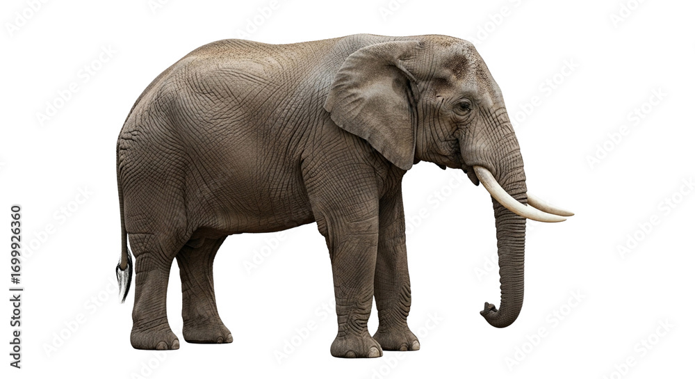 Obraz premium Elephant isolated on transparent background
