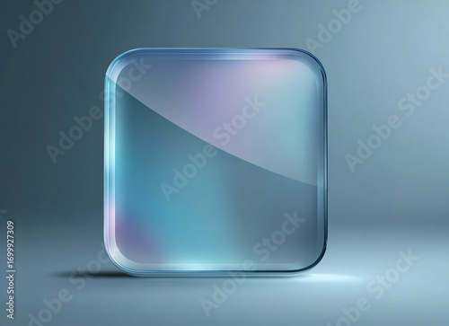 Transparent glass square card design. Realistic glass morphism. Vector illustration. High quality
