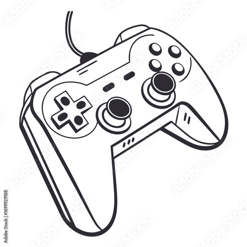 Dynamic video game controller captures the thrill of digital entertainment and interactive fun for gamers worldwide
