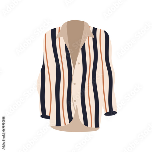 Shirt with striped pattern. Modern fashion style clothing, apparel. Casual st...