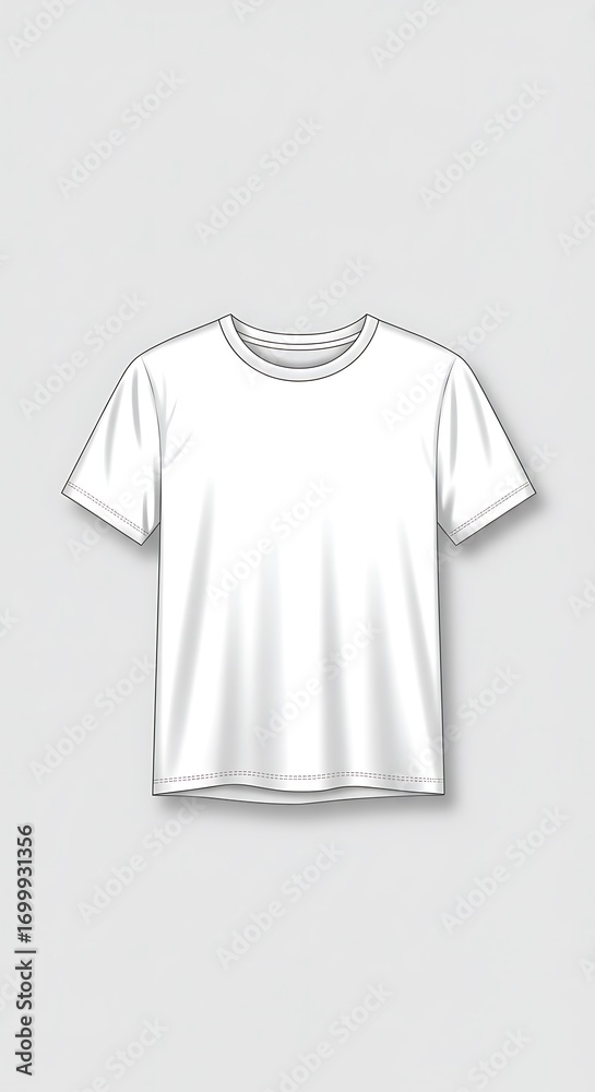 Naklejka premium Clean Minimalist T-Shirt Design: Vector Illustration