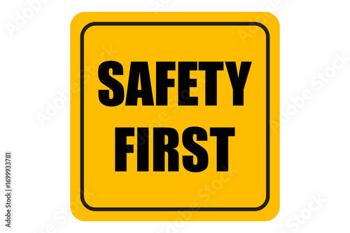 safety first icon vector design isolated on solid background