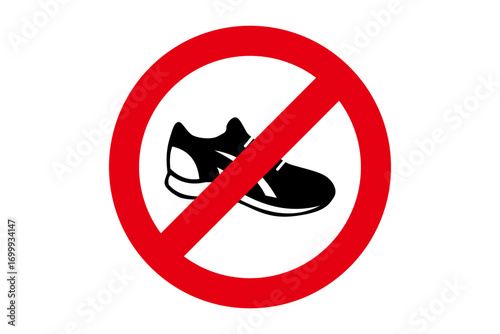 remove shoe sign icon vector design