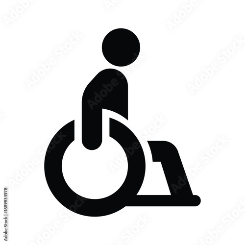disability glyph icon illustration vector graphic.eps