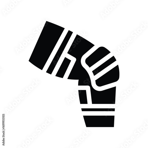 knee pad glyph icon illustration vector graphic.eps