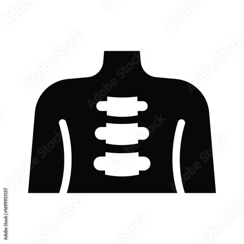 spinal column glyph icon illustration vector graphic.eps