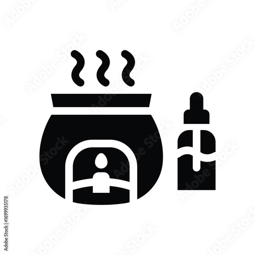 aromatherapy glyph icon illustration vector graphic.eps