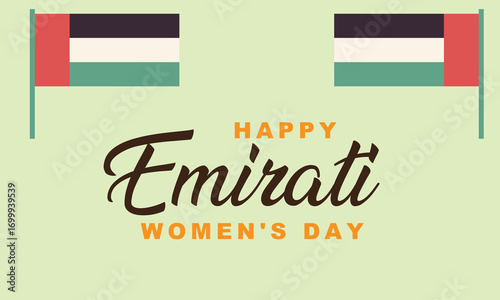 UAE National Emirati Women’s Day – Modern Arabic Typography and Cultural Background for Women’s Leadership Celebration