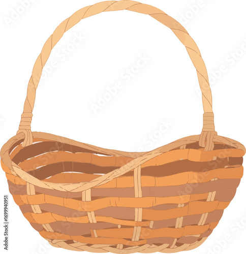 empty wicker basket