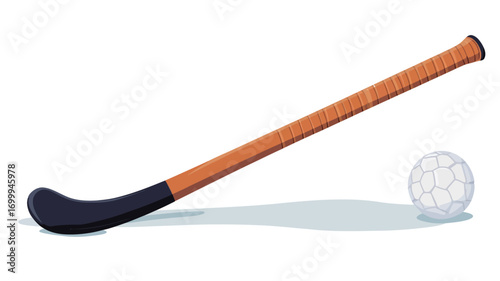 Field Hockey Stick and Ball