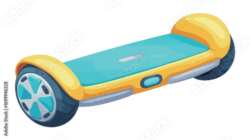 Yellow and Teal Hoverboard