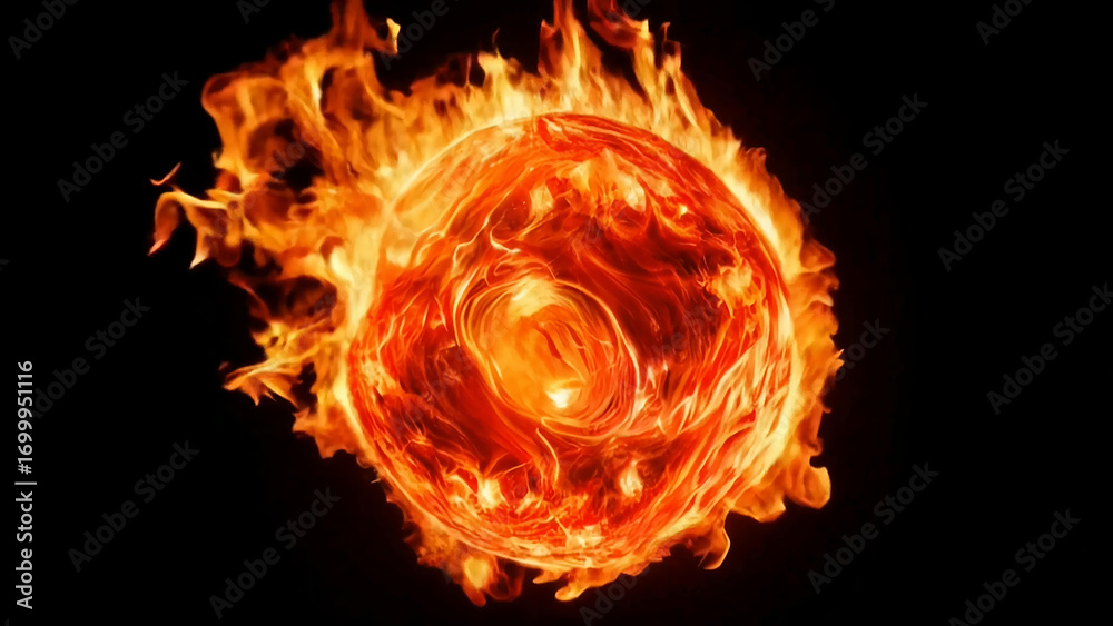 Fototapeta premium A ball of energy that burns like the sun