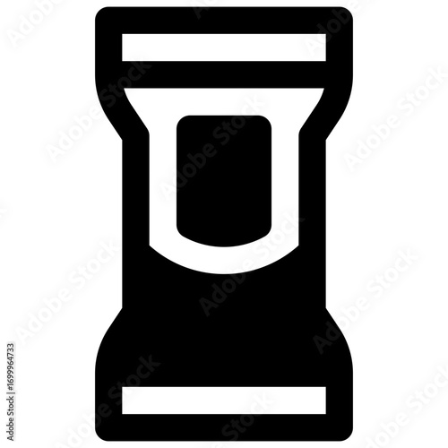Energy bar. Outlined stroke vector icon with black-filled details.