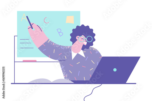 Modern education online remotely concept