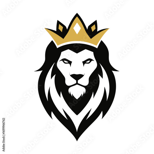Wallpaper Mural Crowned Lion Head Logo Vector Royal King Lion Concept in Luxury Brand Style Torontodigital.ca