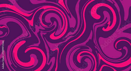 Vibrant Swirling Patterns in shades of magenta and deep purple creating a dynamic abstract background effect