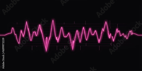 Healthy medical cardiogram graph showing a heart pulse wave on a monitor