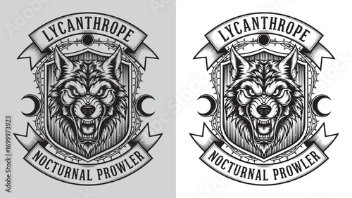 Lycanthrope Nocturnal Prowler Werewolf Crest