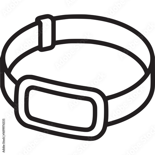 A sleek and modern dog collar isolated on white background, perfect for pet owners who value style and safety, ensuring your furry friend looks fashionable and stays secure during walks