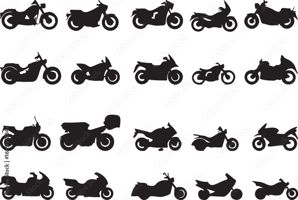 Fototapeta premium set of bike silhouettes