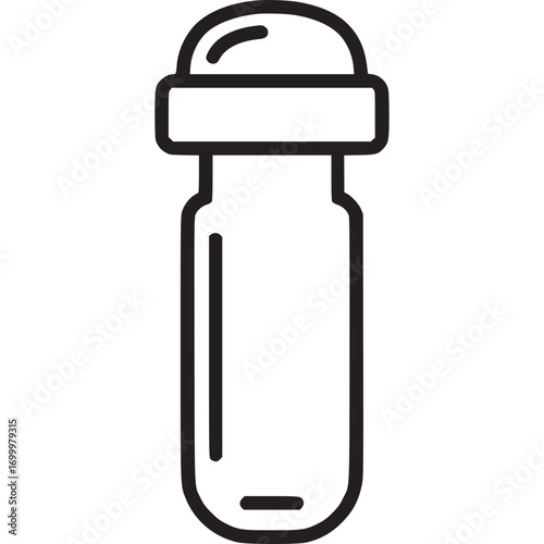 Roll on bottle isolated on white background cosmetic and beauty product packaging deodorant container for personal care essential oil applicator icon perfume bottle icon