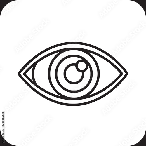 Human eye line art isolated on white background the eye is a complex organ that allows us to see it works by focusing light onto the retina, which sends signals to the brain