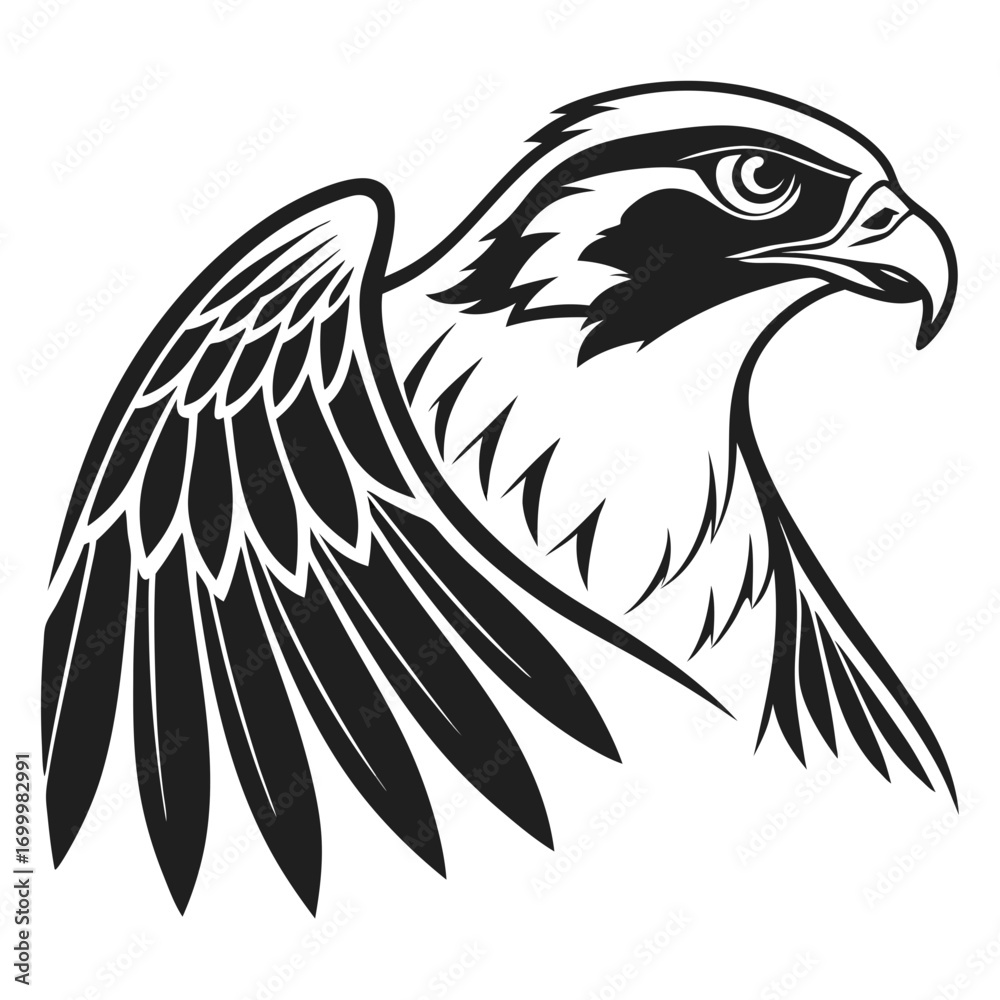 Obraz premium Majestic Eagle Head Vector Illustration 1.