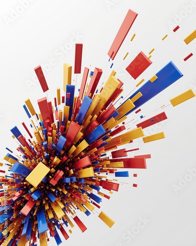 A striking image of abstract, multi-colored threads forming a unified, intricate web on a white background
